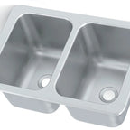 Thumbnail image #4 for Vollrath 102-1-2 Drop-In Two-Compartment Self-Rimming Sink, 20-Gauge 304 Stainless Steel, 25 x 17 Inches, Without Drainboards