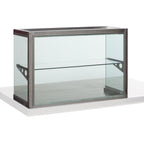 Thumbnail image #1 for Tarrison Products Ltd. TF-SUSG362 36"W x 14"D x 20"H Tempered Glass Sneeze Guard, Stainless Steel Frame, Mid-Shelf Bracket