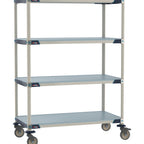 Thumbnail image #1 for Metro MetroMax i MX-1836F-68-M4 Mobile Polymer Shelving Unit, 18"D x 36"W x 68"H, 4-Tier