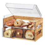 Thumbnail image #1 for Cal-Mil Madera 3624-99 2-Tier Acrylic & Wood Bread Display Case, 20-1/4"W x 12-3/4"D x 13-1/4"H
