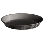 Thumbnail image #1 for TableCraft Products 13759BK Black Round Plastic Platter Basket, 9" Diameter x 1-1/4"H Case of 12
