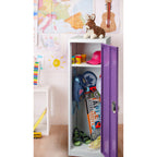 Thumbnail image #2 for Alpine Industries ADI629-01-PUR Single-Tier Steel Locker, 48"H x 15"W x 15"D, Purple