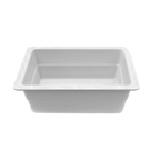 Thumbnail image #1 for G.E.T. CM12104-NW 1/2-Size Melamine Food Pan, 3.2 qt., 4" Deep, White Case of 3