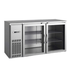 Thumbnail image #1 for Infrico USA IMD-ERV60IIGD Two-Section Back Bar Cooler, 2 Glass Swing Doors, Stainless Steel, Side-Mounted Refrigeration, 60-3/4"W