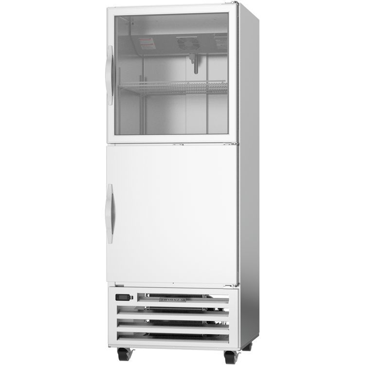 Product image #6 for Beverage-Air RID18HC-HGS One-Section Pass-Thru Refrigerator with Half-Solid Half-Glass Doors, Bottom-Mount, 18.38 Cu. Ft.