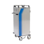 Thumbnail image #1 for Lakeside Manufacturing DCD-5514 Stainless Steel 2-Compartment Tray Delivery Cart, Holds 14 Trays, Removable Insulated Door