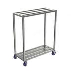 Thumbnail image #1 for Winholt Equipment ALMCH-48-220 Mobile Cooler Shelving, E-Channel Aluminum, 20 x 48 in, 2 Shelves, 6 in Casters, 60 in High