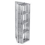 Thumbnail image #3 for Eastern Tabletop Grab n' Go ST1702L High-Rise Tabletop Corner Display, Brushed Stainless Steel, Black Glass, 2 Corners, 4 Shelves