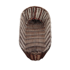 Thumbnail image #1 for TableCraft Products 2418 Oblong Hand-Woven Polypropylene Cord Basket, Black, 15 x 6 x 3 in Case of 12
