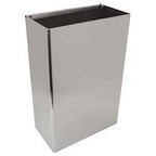 Thumbnail image #1 for AllPoints Foodservice Parts & Supplies Bobrick 1412070 Stainless Steel Waste Receptacle, 12 Gallon, 23"H x 15-1/8"W x 8"D