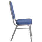 Thumbnail image #2 for Flash Furniture Hercules FD-C01-S-7-GG Stacking Banquet Chair, Blue Fabric Upholstery, Crown Design Seamless Back, 500 lb Capacity