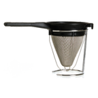 Thumbnail image #2 for Matfer Bourgeat 116515 Funnel/Strainer Stand, 5-1/2" Diameter x 8-7/16"H, Chrome