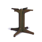 Thumbnail image #1 for Grosfillex Alpha US624237 Large Resin Pedestal Table Base, Bronze Mist, Adjustable Leveler, for 32–48 x 32 in Molded Melamine Tops