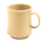 Thumbnail image #1 for G.E.T. Tritan TM-1308-SQ 8 oz Plastic Mug, Squash Yellow, Stackable Case of 2 Dozen