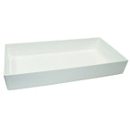 Thumbnail image #1 for TableCraft Products CW4032MM Rectangular Cast Aluminum Bowl, 9 qt, 20 x 10 x 3 in, Straight Edge, Cold Holding Only