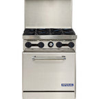 Thumbnail image #2 for Imperial (Middleby) ER-4 24" Gas Range with 4 Open Burners, 1 Space-Saver Oven, Stainless Steel Front and Backsplash Hi-Shelf