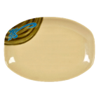 Thumbnail image #1 for Thunder Group Wei 2311 Oval Melamine Teriyaki Tray, 23 oz., 10-3/4 x 7-7/8 in. Case of 4 Dozen