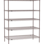 Thumbnail image #1 for Metro Super Erecta SE-1842K4-63-S5 Wire Stationary Starter Wire Shelving Unit, 42"W x 18"D x 63"H, 800 lb. capacity per shelf, 2000 lb. capacity per