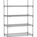Thumbnail image #1 for Metro Super Erecta SA-2472C-74-S5 Super Adjustable Wire Stationary Starter Shelving Unit, 72"W x 24"D x 74"H, 600 lb. capacity per shelf, 2000 lb.