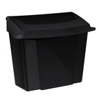 Thumbnail image #1 for Alpine Industries ALP451-BLA Sanitary Napkin Receptacle, Wall-Mount Flip-Top, ABS Plastic, Black, 9"W x 5"D x 10"H Case of 6