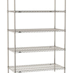 Thumbnail image #1 for Metro Super Erecta SE-3660S-74-S5 Stationary Starter Wire Shelving Unit, 60"W x 36"D x 74"H, 600 lb. capacity per shelf, 2000 lb. capacity per unit
