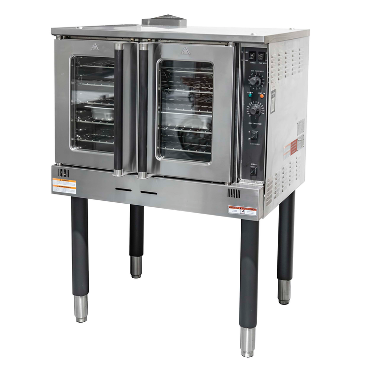 Product image #2 for Black Diamond Full Size Natural Gas Commercial Convection Oven with 5 Racks and Double-Pane Thermal Glass Windows