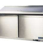 Thumbnail image #1 for Stanton Trading STC-MSST-60 Two-Section Stainless Steel Sandwich/Salad Prep Refrigerator, 2 Doors, 24-Pan Mega Top, Self-Contained