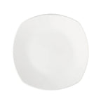 Thumbnail image #1 for G.E.T. Corona PL1100182412 Plate, 9-5/8"W x 9-5/8"D, square, white, (Ready to Ship from Factory - 120 days for transit, MOQ 1 Dozen) 1 Dozen
