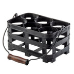 Thumbnail image #1 for TableCraft Products 11847 Squeeze Bottle Caddy, 6-Bottle Capacity, Galvanized Steel, Black Case of 12