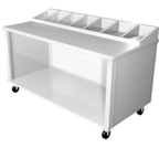 Thumbnail image #1 for IMC/Teddy TSC-50 Mobile Stainless Steel Tray & Silverware Counter, 7-Pan, 50"W x 30-1/2"D x 36"H