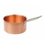 Thumbnail image #1 for Matfer Bourgeat 305020 Sugar Pan, 3-1/2 qt, Solid Copper, Straight Sides, Riveted Stainless Steel Handle