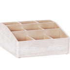 Thumbnail image #1 for Cal-Mil Newport 22456-113 9-Section Condiment Display, White-Washed Pine Wood, 12"W x 12"D x 5-1/2"H