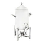 Thumbnail image #1 for Steelite International DW Haber, Tempo DW41WWTSS Coffee Chafer Urn, 1 1/2 Gallon, White and Stainless Steel