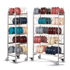 Thumbnail image #1 for Dinex Tmp DX1173X100 Drying & Storage Cart, 100-Dome or 200-Base Capacity, Stainless Steel Frame, 5-Inch Casters