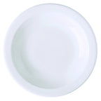 Thumbnail image #1 for G.E.T. Corona, Actualite PA1101812024 . . Porcelain Round Plate, 8" Diameter, Narrow Rim, Rolled Edge Dozen Case of 2 Dozen