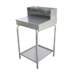 Thumbnail image #1 for SPG International Kelmax 4G0186 Stand-Up Receiving Desk with Sloped Writing Top, Lockable Storage, Welded Steel, 24 x 24 x 48 in