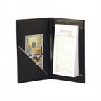 Thumbnail image #1 for CAC China CKPR-9K Guest Order Holder, 8-1/2" x 5-1/4", with Elastic Pen Loop, Black Case of 96