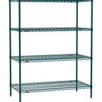 Thumbnail image #1 for Metro Super Erecta SE-1854K3-63-S4 Stationary Starter Wire Shelving Unit, 54"W x 18"D x 63"H, 600 lb. capacity per shelf, 2000 lb. capacity per unit