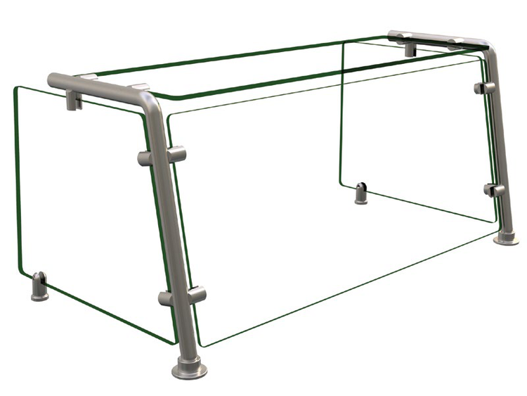 Product image #2 for Hatco Flav-R-Shield EP21 Full-Service Pass-Over Sneeze Guard, 1 Bay, 36 x 18 x 17.25 Inches