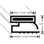 Thumbnail image #1 for AllPoints Foodservice Parts & Supplies 1271069 Magnetic Door Gasket Kit, Gray Vinyl, 37" x 87" Maximum Door Size