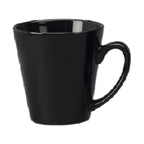 Thumbnail image #1 for International Tableware Cancun 839-05 12 oz Ceramic Funnel Cup with Handle, Black Case of 3 Dozen