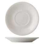 Thumbnail image #1 for CAC China Great Wall GW-2 Porcelain Round Saucer, 5.75" Diameter, Bone White, Glazed Foot Case of 3 Dozen