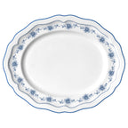 Thumbnail image #1 for Steelite International Folio, Porcelain 62533FP817 Porcelain Oval Platter, 13 x 10.5 x 1 in, Adelina Giselle Blue 1 Dozen