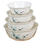 Thumbnail image #1 for Thunder Group Blue Bamboo 5307BB Swirl Melamine Bowl, 32 oz, 6-7/8" Diameter Case of 6 Dozen