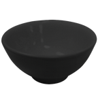Thumbnail image #1 for Vertex China Elements E-B40-O Rice Bowl, 7 oz, 4-1/4" Round, Matte Black China, Subtle Embossing Case of 3 Dozen