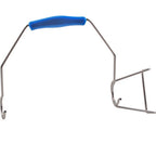 Thumbnail image #1 for AllPoints Foodservice Parts & Supplies San Jamar 86177 Ice Carrier Handle, Stainless Steel Wire, Blue Plastic Grip