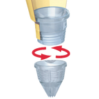 Thumbnail image #1 for Matfer Bourgeat 167300 Interchangeable Pastry Tip Coupler Base, Polycarbonate, Transparent