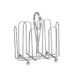 Thumbnail image #1 for TableCraft Products 597C 4-Compartment Chrome-Plated Jelly Packet Condiment Rack with Built-In Merchandising Ring Case of 12