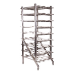 Thumbnail image #1 for Winholt Equipment CR-162 Stationary Aluminum Can Storage Rack, Self-Feeding Gravity Shelves, 162 #10/216 #5 Can Capacity