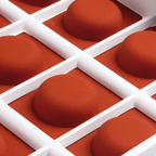 Thumbnail image #1 for Matfer Bourgeat 339017 Round Palet Fruit Jelly Mold, 24 Cavities, Silicone, Rigid Base, 1-5/16 in Dia. x 11/16 in H
